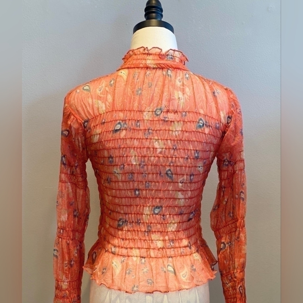 Free People ✨️ Hello There Top, Size M, Grenadine Combo Colors EUC! - Picture 4 of 7